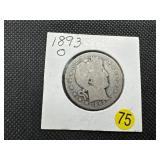 1893-O Silver Barber Half Dollar - Early Semi-Key Date!