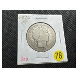 1896-S Silver Barber Half Dollar - Early Key Date!