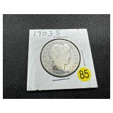 1903-S Silver Barber Half Dollar