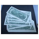 Ten Sequential Two Dollar Bills