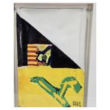 Glenn Goldberg Original Abstract Pencil and Enamel on Paper "O.P. 88" - Artwork Dimensions 11 1/2 x 7 1/2 inches - Total Dimensions 15" x 19 1/2"