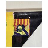 Glenn Goldberg Original Abstract Pencil and Enamel on Paper "O.P. 88" - Artwork Dimensions 11 1/2 x 7 1/2 inches - Total Dimensions 15" x 19 1/2"