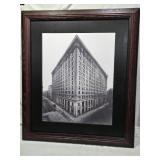 Framed 1916 C.J. Hibbard Photograph of the Great Northern Building in St. Paul Railroad and Bank Building - Approx. 30 1/2