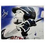 Torii Hunter Painting on Metrodome Seat Back with His Auto