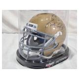 Rudy Ruettiger Auto with Movie Quote Schutt Authentic Mini Notre Dame Fighting Irish Helmet