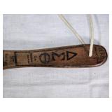 Vintage University of Michigan Signed Fraternity Paddle likely from the Phi Delta Kappa Fraternity from the Early 1930s