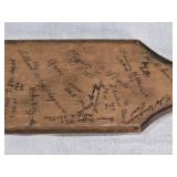 Vintage University of Michigan Signed Fraternity Paddle likely from the Phi Delta Kappa Fraternity from the Early 1930s