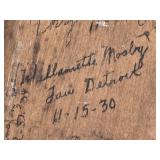 Vintage University of Michigan Signed Fraternity Paddle likely from the Phi Delta Kappa Fraternity from the Early 1930s