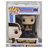 Funko Pop Vinyl Figures Collection Happy Gilmore (#890), Otto from Happy Gilmore (#892), and a Hot Topic exclusive Flocked Penguin with Cocktail from Billy Madison (#899)