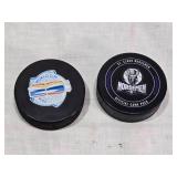 St. Cloud Norsemen and World Cup of Hockey 2016 Official Game Puck, USA Hockey Logo Puck