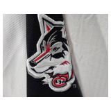 Drew LeBlanc Signed St. Cloud State University Hockey Jersey Size Large with Mini Hockey Stick