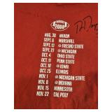 Ron Dayne Signed Wisconsin Football 2008 Camp Randall Stadium T-Shirt