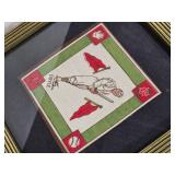 Larry Doyle 1909-1916 B18 Baseball Blanket inserted into packages of Egyptienne Cigarettes - New York Giants Vintage Baseball Card