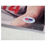 Pete Rose Autographed Cincinnati Reds Baseball Photo with PSA/DNA Authentication