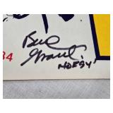 Bud Grant Auto on Bud Grant Day September 2, 1984 Vikings Pennant