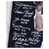 16 x 20 Babe Ruth Photo with Multiple Hall of Fame Players Autographs - Larussa, Lou Brock, Bench, Murray, Smith, Kaline and More