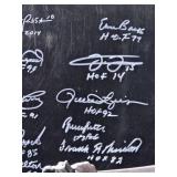16 x 20 Babe Ruth Photo with Multiple Hall of Fame Players Autographs - Larussa, Lou Brock, Bench, Murray, Smith, Kaline and More