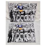 Lot of 2 Notre Dame Fighting Irish Hoisting Rudy Ruettiger on Their Shoulders Photographs