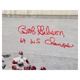 Bob Gibson Autographed Photo 1964 World Series Champs  - St. Louis Cardinals Baseball Memorabilia
