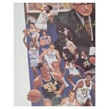 UCLA Legends of Westwood Autographed Poster by John Wooden and Jim Harrick Limited Edition 94/400 - Some Staining, Tears at the Edges