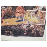 UCLA Legends of Westwood Autographed Poster by John Wooden and Jim Harrick Limited Edition 94/400 - Some Staining, Tears at the Edges