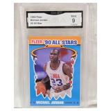 Michael Jordan 1990 Fleer All-Stars GMA Graded Mint 9 #5 - NBA Basketball Card