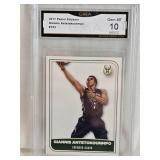 Giannis Antetokounmpo Basketball Cards Including 2017 Panini Stickers and ACEO Custom Gem MT 10 Graded Cards