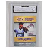 Patrick Mahomes II Rookie High School Card 2013 GMA Gold Platinum Limited Edition #5 GMA Graded Gem MT 10  - Whitehouse Wildcats Baseball Card