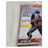 Package of Topps NOW Hockey Stickers with Connor McDavid as the Front Card