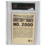 Wayne Gretzky 1991 Stadium Club Charter Member #2000 Supreme SP Authentication Graded 10 - Los Angeles Kings Hockey Card