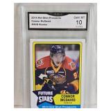 Connor McDavid Rookie 2014 Hot Shot Prospects #NNO GMA Graded Gem MT 10 - Erie Otters Hockey Card