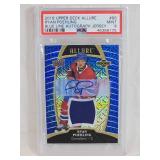 Ryan Poehling Rookie 2019 Upper Deck Allure Blue Line Autograph Jersey #86 PSA Graded 9 and Numbered 3/99 - Canadiens Hockey Card