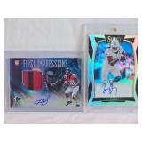Lot of 2 Football Cards Featuring Ito Smith First Impressions Rookie Auto and Jay Ajayi Panini Select Auto Numbered 8/35
