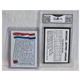 Lot of 2 Michael Jordan Basketball Cards including GMA Graded 10 Custom ACEO and 1992 USA Basketball Team Card