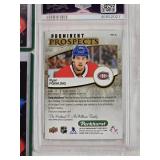 Lot of 3 Ryan Poehling Hockey Cards including 2019 Parkhurst Prominent Prospects Auto Gold PSA 9