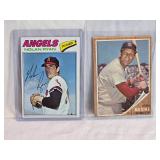 Lot of 2 Baseball Cards Featuring Nolan Ryan 1977 Topps and Stan Musial 1962 Topps Vintage Baseball Cards