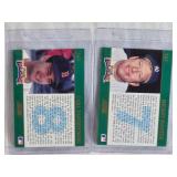 Lot of 2 Baseball Cards Featuring Carl Yastrzemski and Mickey Mantle. Both cards are from "The Franchise" set by Score.