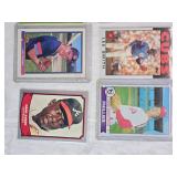 Lot of 8 Baseball Cards Featuring Greg Maddux Rated Rookie, Harold Baines, Lee Smith, Larry Christenson, Jesus Vega, Phil Niekro, Jim Thome, and Hank Aaron.