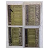 Lot of 4 Vintage 1961 Baseball Cards Featuring Don Drysdale, Richie Ashburn, Jerry Staley, and Larry Osborne