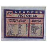 1984 Topps National League Career Victories Leaders Steve Carlton, Fergie Jenkins, Tom Seaver