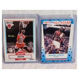 Lot of 2 Michael Jordan Basketball Cards Including 1989 Fleer All-Stars and Fleer 