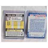 Lot of 2 Michael Jordan Basketball Cards Including 1989 Fleer All-Stars and Fleer 