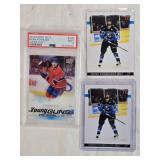 Lot of 3 Ryan Poehling Hockey Cards Including 2019 Upper Deck Clear Cut Young Guns #226 PSA Graded 9 and 2 Southside Auto Tech Cards