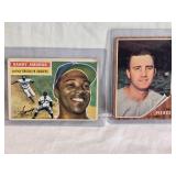 Lot of 2 Baseball Cards Featuring 1956 Sandy Amoros #42 and 1962 Bill Pierce #260