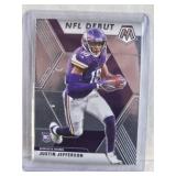 Justin Jefferson Rookie 2020 Panini Mosaic NFL Debut #270 - Minnesota Vikings Football Card