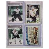 Lot of 4 Hockey Cards Featuring Mike Modano and Marty Turco and Minnesota North Stars Team Card