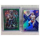 Lot of 2 Russell Wilson Football Cards Including Panini Prizm and Donruss Elite 14/25