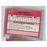 Lot of 3 Jose Canseco Baseball Cards from 1989 Bowman and 1988 Donruss.