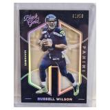 Russell Wilson 2016 Panini Black Gold #20 Numbered 01/50 - Seattle Seahawks Football Card