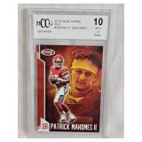 Patrick Mahomes II 2019 Sage Aspire Red #ASPPM1 BCCG Graded Mint 10 - Kansas City Chiefs Football Card